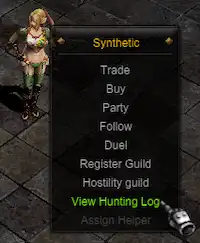 Check other player Hunting logs