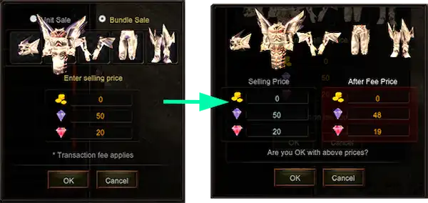 Selling items Personal store
