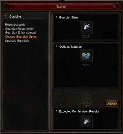 NPC Trainer Change Guardian Option